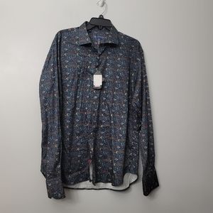 Visconti Paisley Jacquard Long Sleeve Woven Shirt